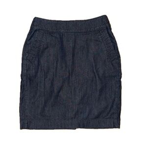 Red engine stretch Classic Denim Skirt